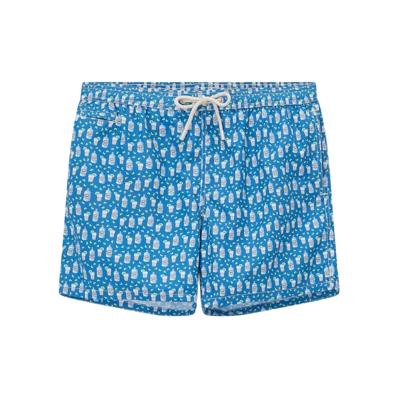 Mc2 Saint Barth  Badeshorts mit Print blau