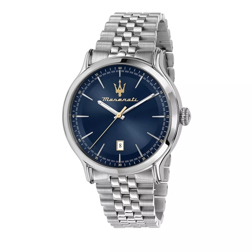 Maserati Watch Epoca 42mm 3H Blue and Silver Quartz Horloge