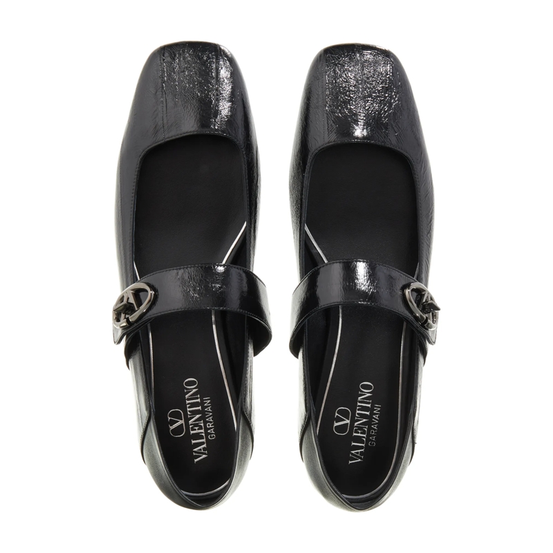 Valentino Garavani Ballerinas Ballerina Vlogo Nero(Image 5)
