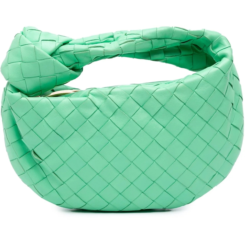 Bottega Veneta Schultertasche Mini Nappa Intrecciato Jodie grün