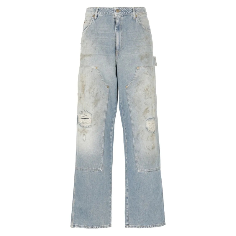 Golden Goose Jeans Light Blue Cotton Jeans Blue