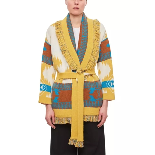 Alanui Cashmere Jacquard Icon Cardigan Multicolor 