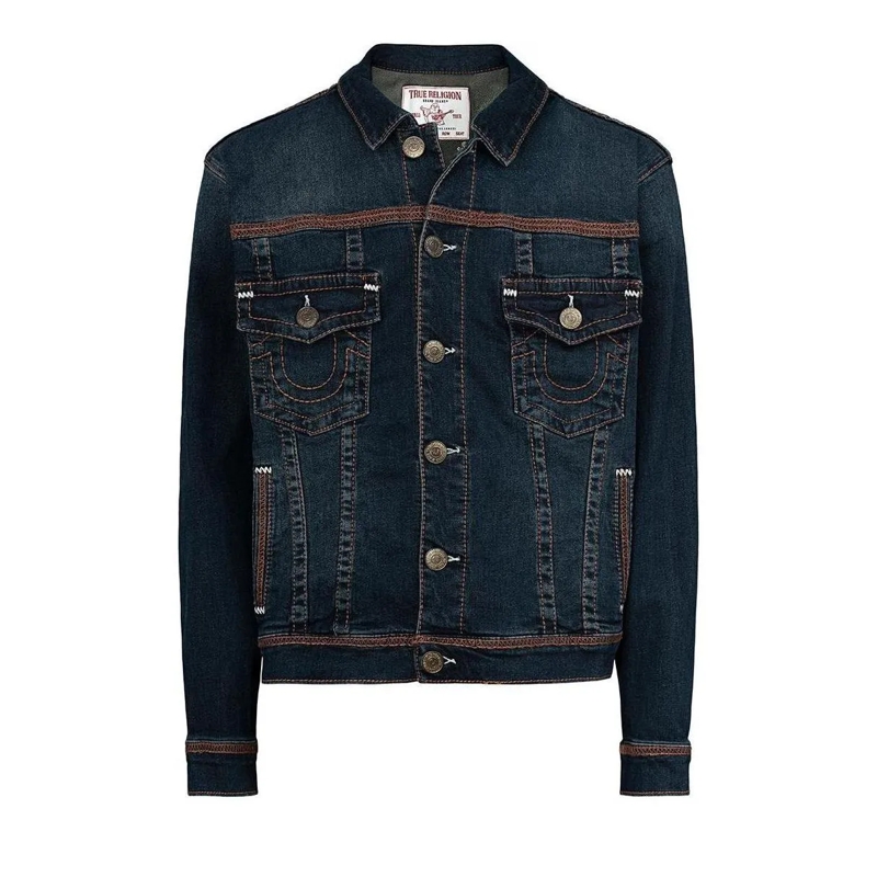 True Religion Jeansjacke Jeansjacke blau
