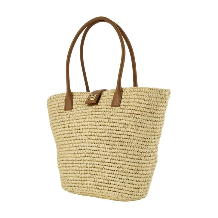 トートバッグ Cabas Lou Monogramme - ANINE BING - Leather - Beige ANINE BING Lou monogram tote bag for Women - Beige in USA