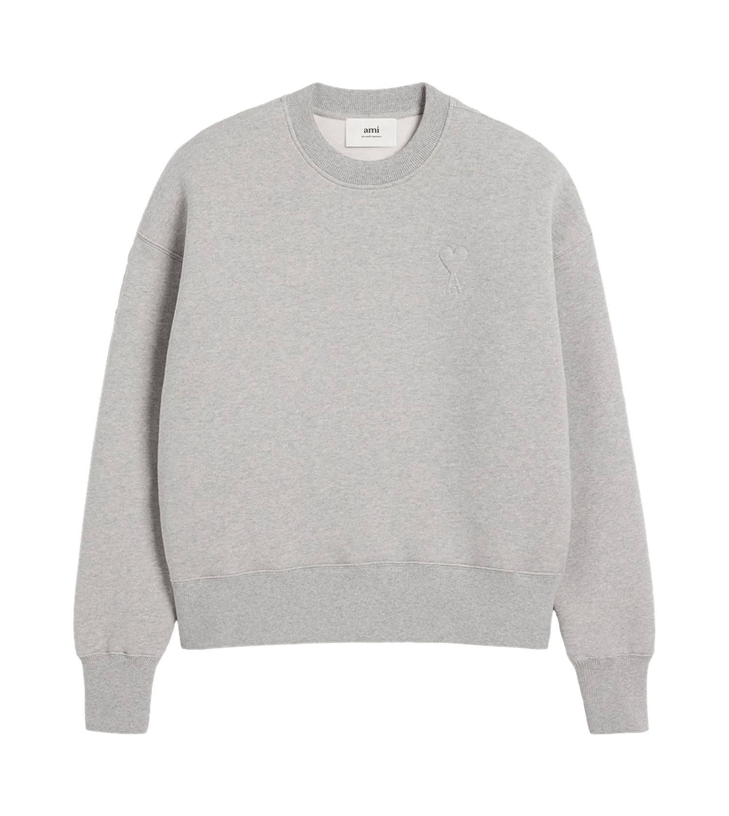 AMI Paris - Sweatshirt mit Logo - Größe M - grau