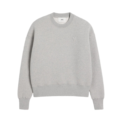 AMI Paris Sweatshirt mit Logo 0951 HEATHER ASH GREY Shirts