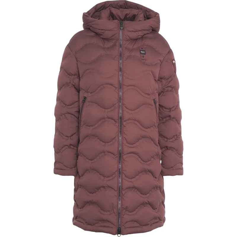 Blauer Veste de transition Quilted down coat mehrfarbig