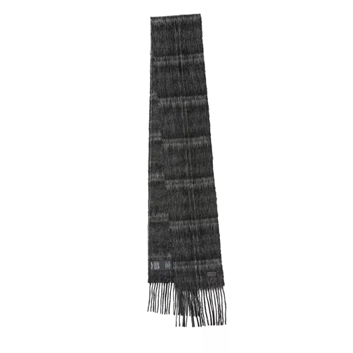 Saint Laurent Scarf Black Medium Grey Wollen Sjaal