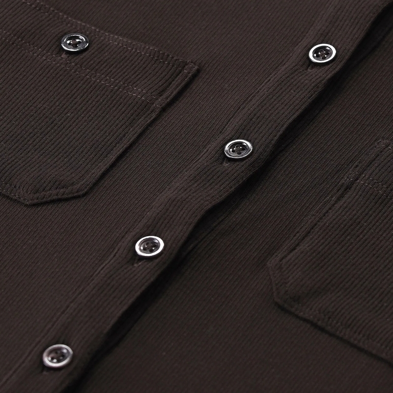 FRAME Bluse Langarm Poloshirt braun(Image 3)