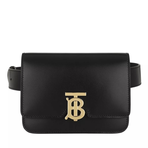 Burberry TB Bum Bag Leather Black Sac de ceinture