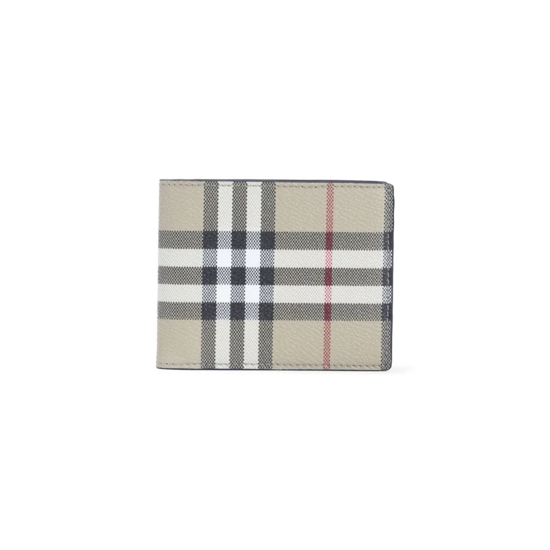 Burberry Geldbörse Hipfold Beige Polyurethane Wallet Grey