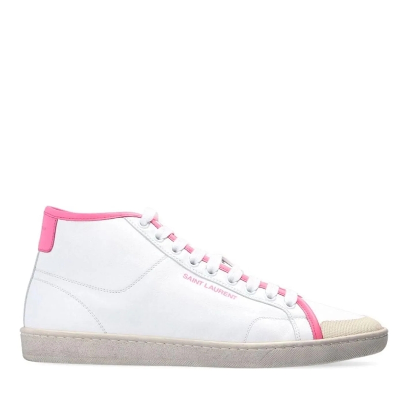 Saint Laurent Low-Top-Sneaker Sl/39 Logo Mid-top Sneakers weiß