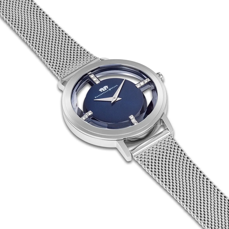 Rhodenwald & Söhne Automatikuhr Damen Armbanduhr Lucrezia Edelstahl silber(Image 5)
