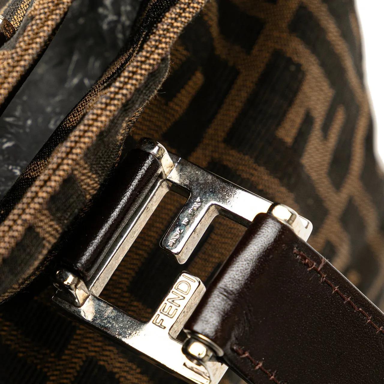 Fendi Crossbody bags 2000-2010 Small Zucca Canvas Twins Tote in bruin