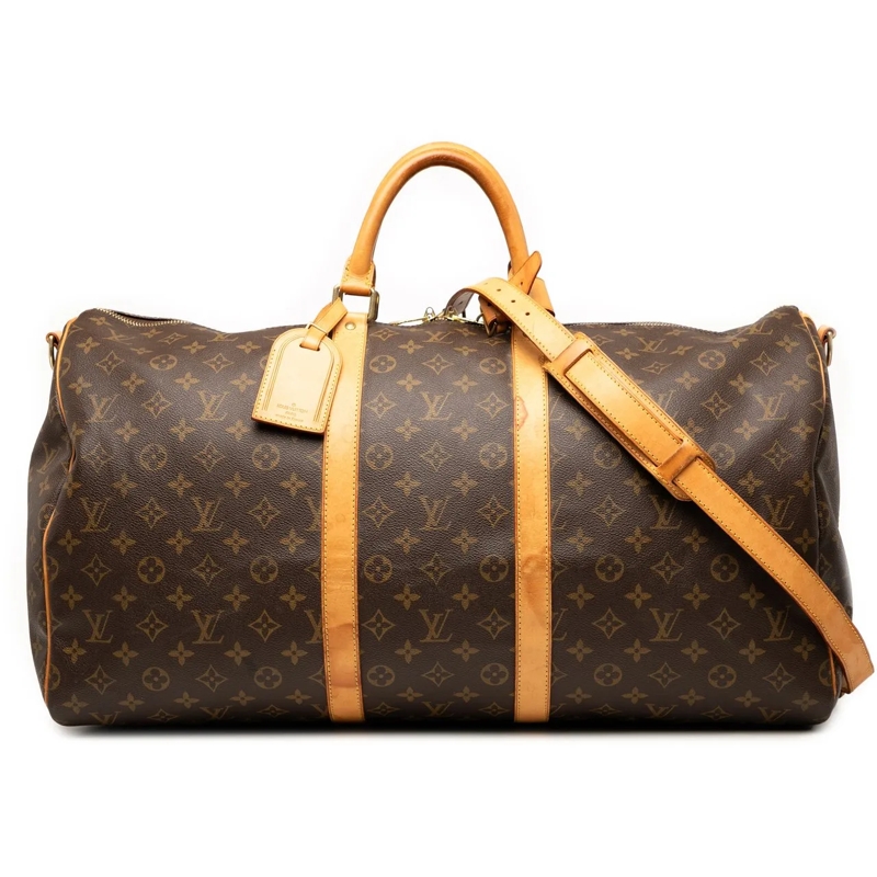 Louis Vuitton Sac week-end Monogram Keepall Bandouliere 55 braun