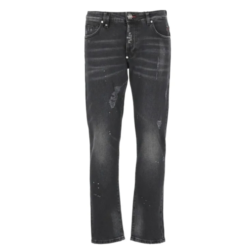 Philipp Plein Cotton Skinny Jeans Black 