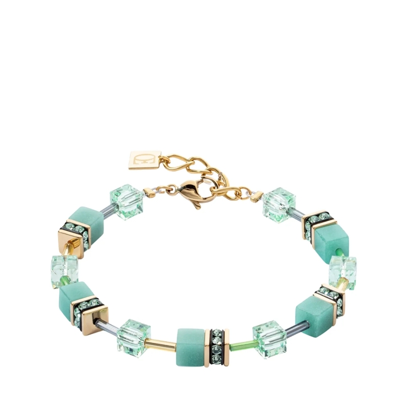COEUR DE LION Armband GeoCUBE® Iconic Mono Gold Armband grün