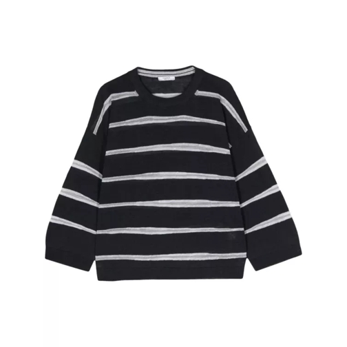 Peserico Multicolor Fine-Knit Sweater Black 