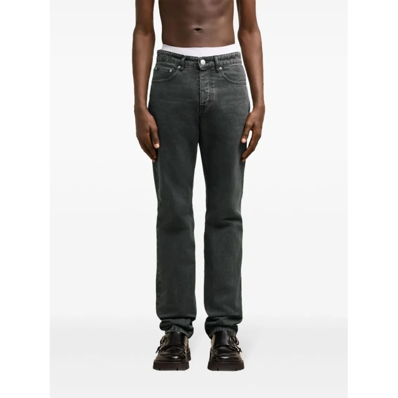 AMI Paris Jeans Black Classic Fit Jeans Black(Image 3)