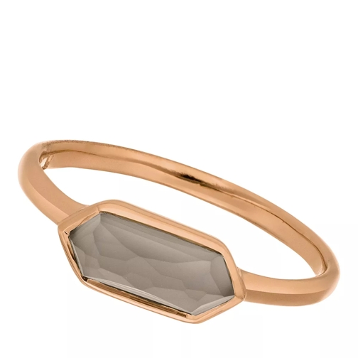 Leaf Ring Cube grey agate, silver rose gold plate  Grey Agate Ring