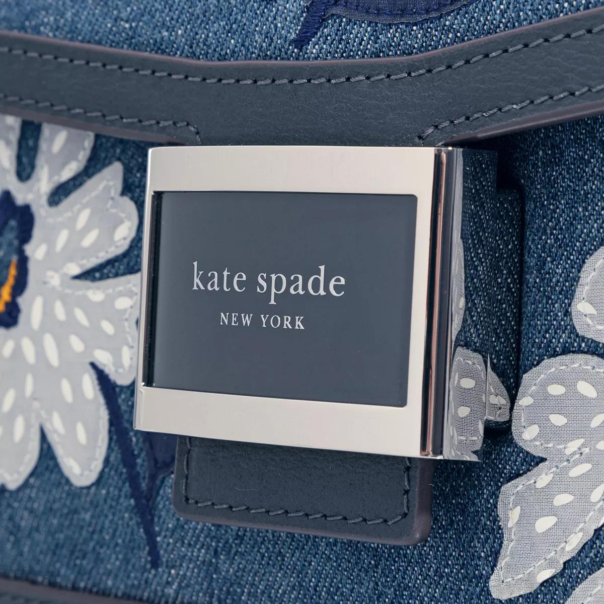 kate spade new york Crossbody bags Katy Floral Embellished Denim Medium in blauw