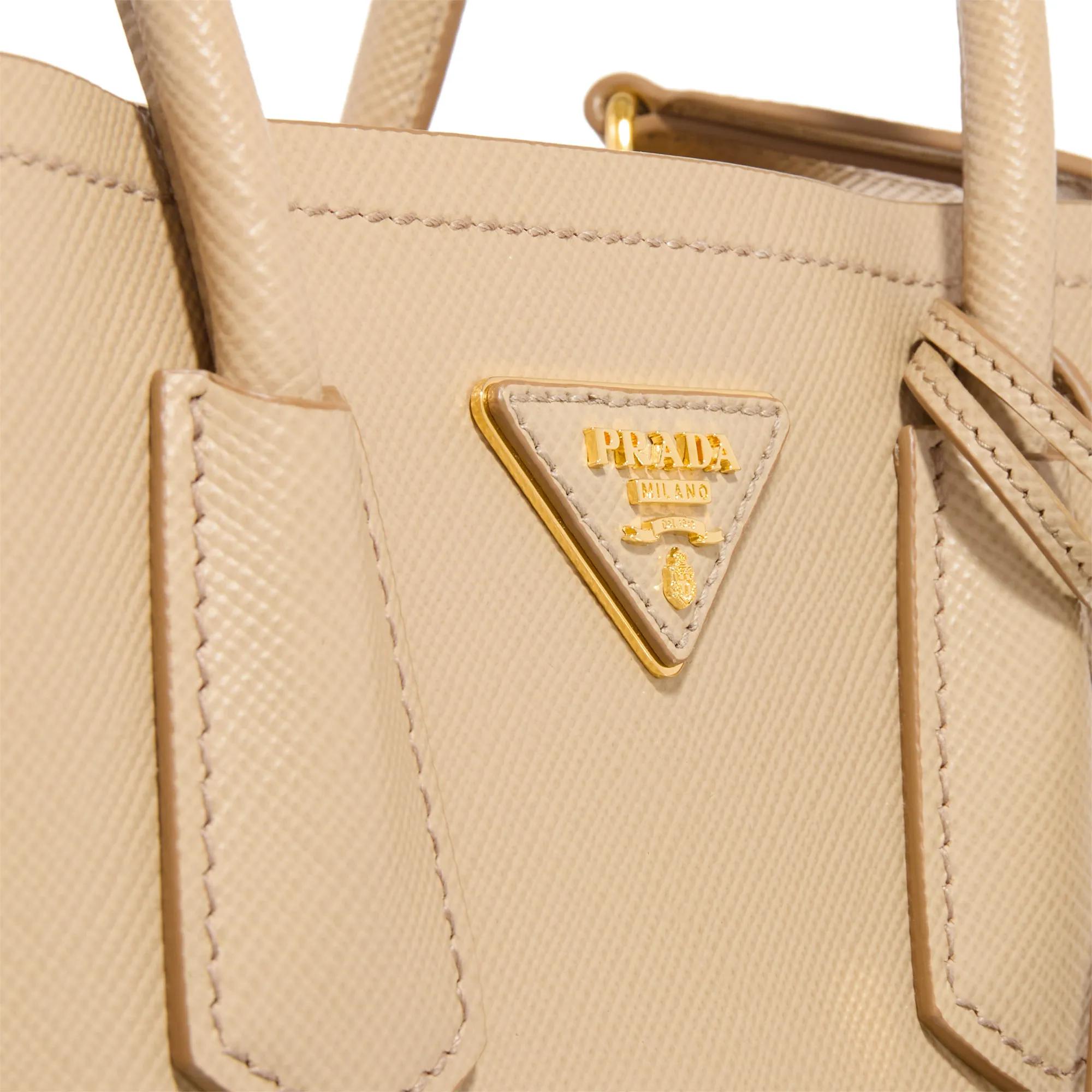 Prada Shoppers & Totes Double Handbag Saffiano in beige