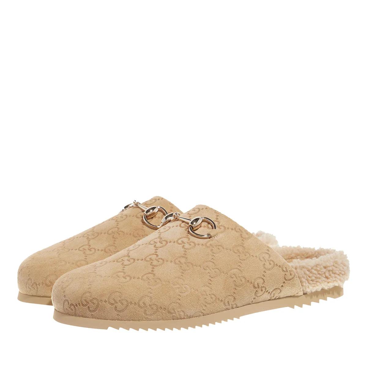 Gucci GG Suede Mules Beige | Mules