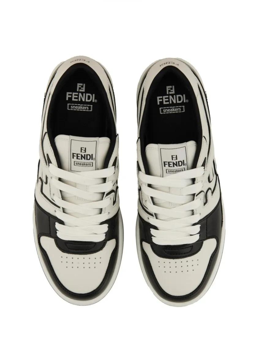 Thumbnail - Fendi Low-Top Sneaker - "Match" Sneaker - Gr. 9_5 - in Weiß - für Damen
