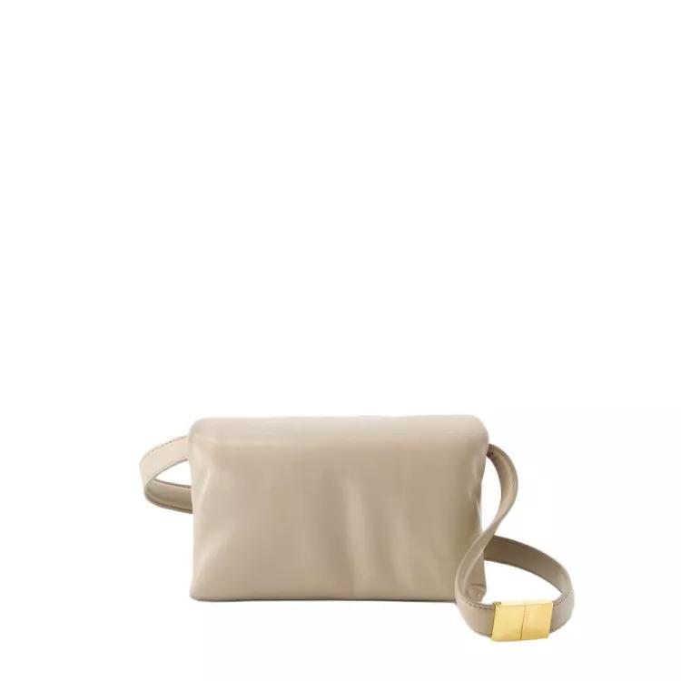 Marni Shopper - Hobo Small Prisma Bag - Leather - Beige - Gr. unisize - in Taupe - für Damen