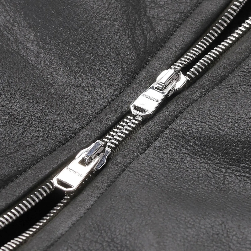 Dondup Veste en cuir Fliegerjacke aus Lammleder grau(Image 4)