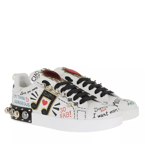 Dolce&Gabbana Classica Print Sneakers White/Violet Low-Top Sneaker