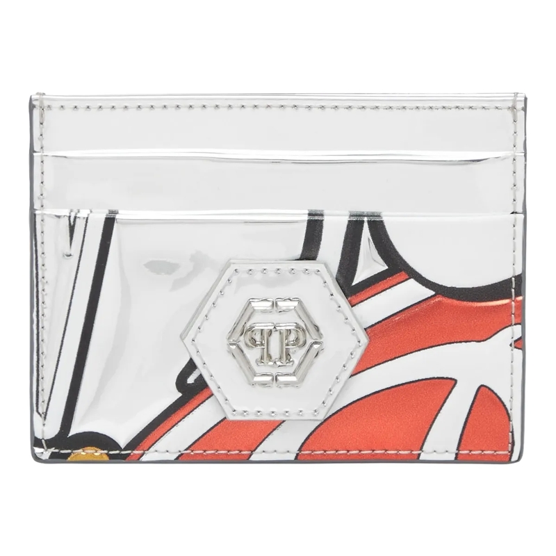 Philipp Plein Geldbörse Embossed Credit Card Holder 3D Plein rot
