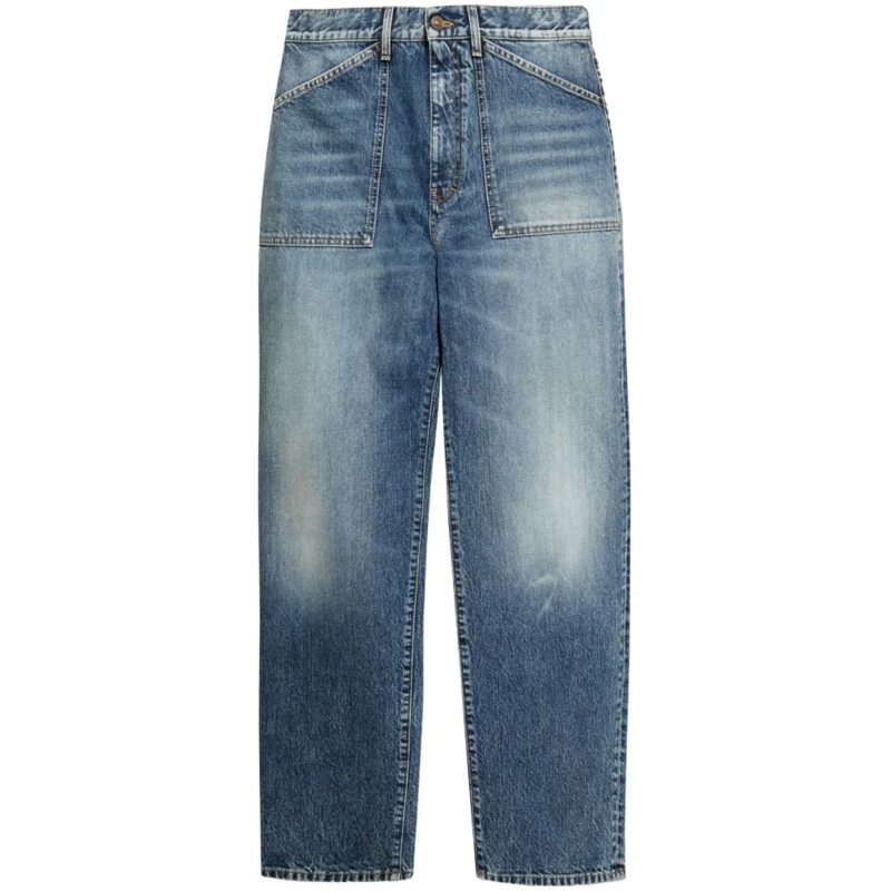 Givenchy Jeans Faded Blue Denim Trousers Grey