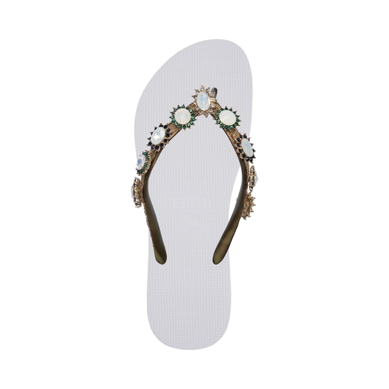 UZURII Flip Flops Pantoffeln Pantoffel Boo Boo weiss