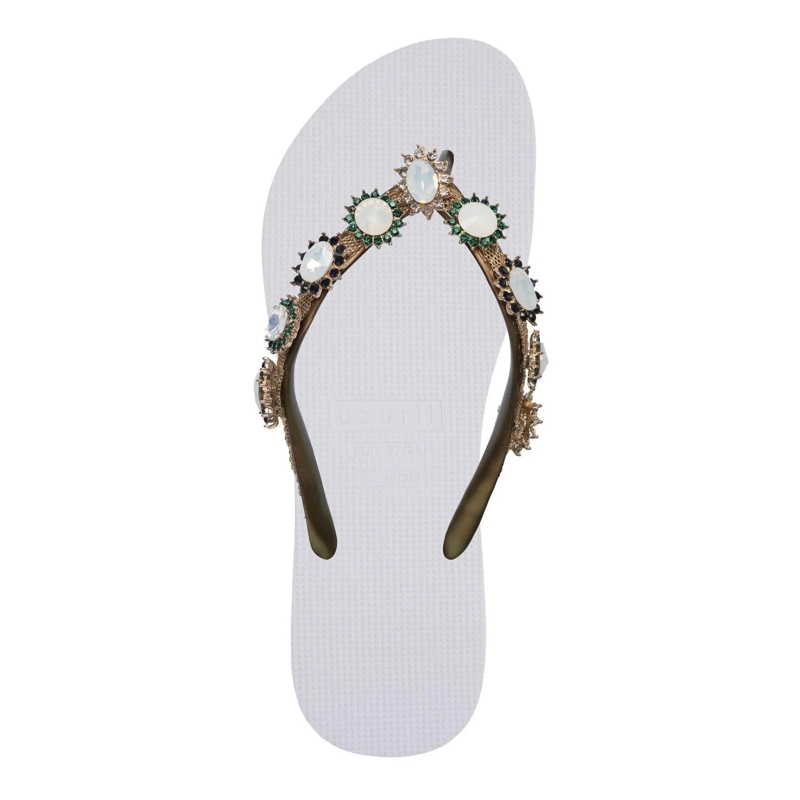 UZURII Flip Flops Pantoffeln Pantoffel Boo Boo weiss(Image 3)