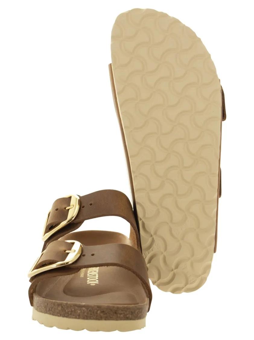 Thumbnail - Birkenstock Sandalen - Arizon - Oiled Leather Slipper - Gr. 38 (EU) - in Braun - für Damen