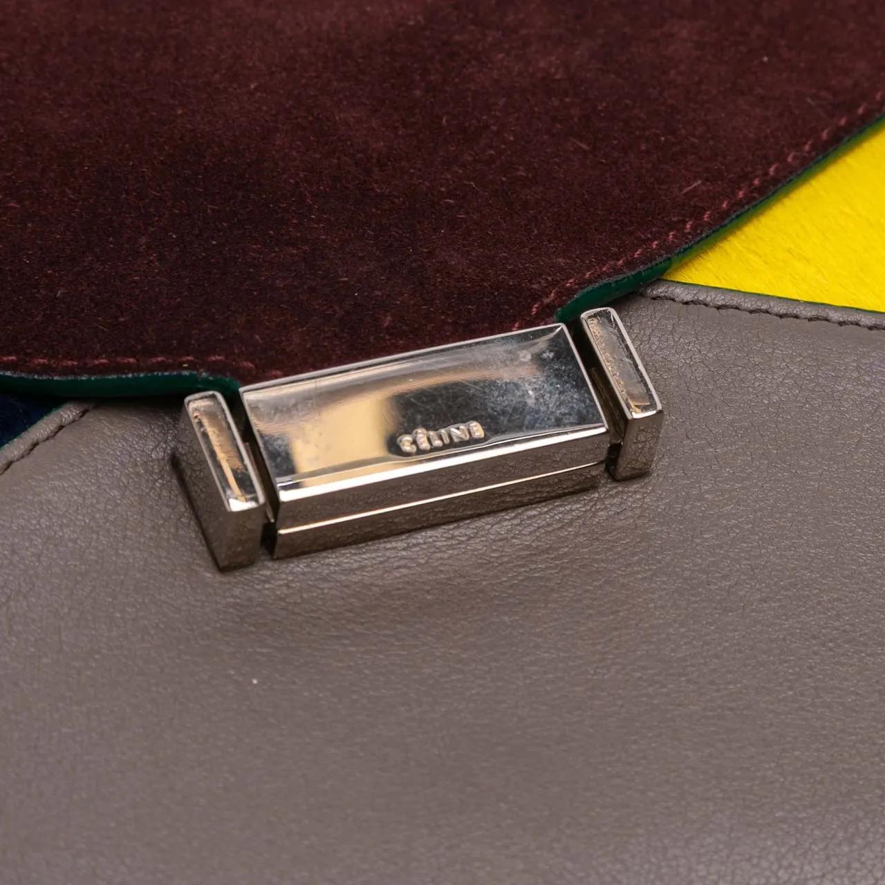 Thumbnail - Celine Hobo Bags - Suede Calfskin and Pony Hair Diamond Clutch - Gr. unisize - in Rot - für Damen