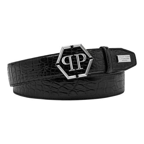 Philipp Plein Gürtel Gürtel Crocco Print schwarz