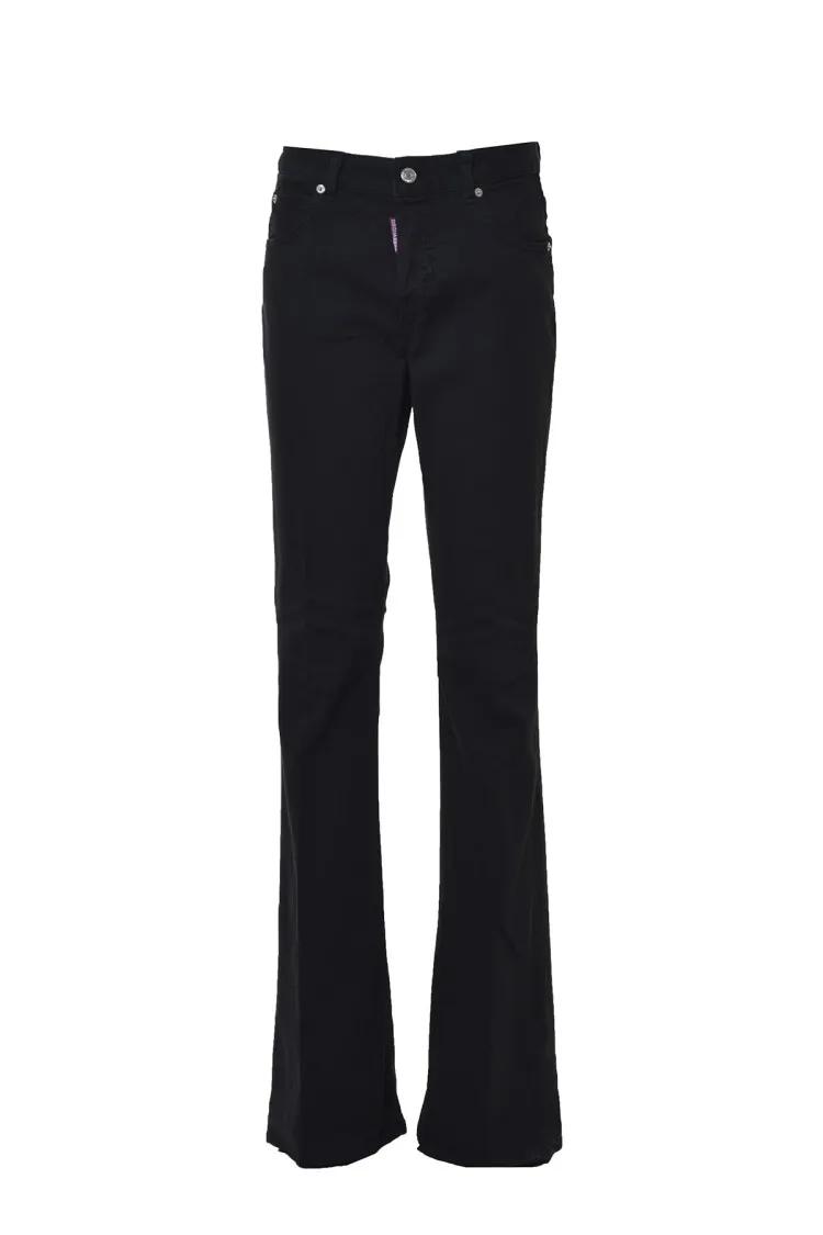 Thumbnail - Dsquared2 - Denim Medium Waist Flare Jeans Black - Größe 38 - schwarz