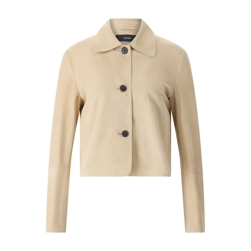 Arma Übergangsjacke Jacke Emy aus Veloursleder beige