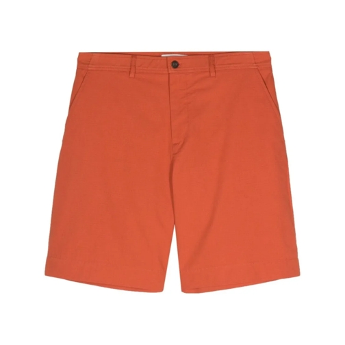 Maison Kitsune Legere Shorts Orange Bermuda Shorts With Logo Orange