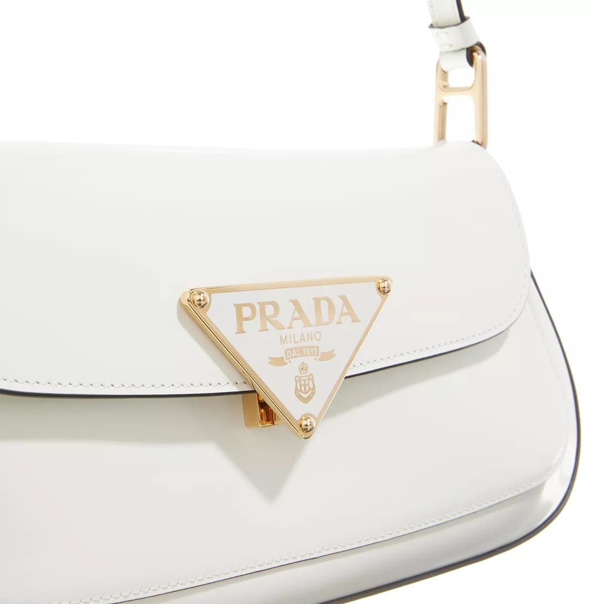 Prada Shoppers Spazzolato in wit