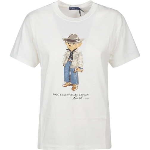 Ralph Lauren T-shirts Fringe Bear T-shirt White weiß