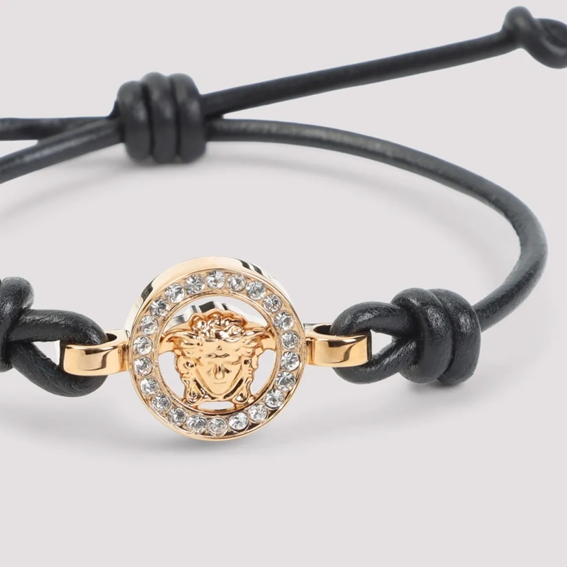Versace Armband Black Lamb Leather Bracelet Not Applicable