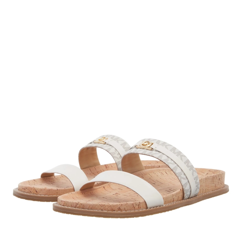 MICHAEL Michael Kors Slides Mandy Flat Sandal Van/Cream(Image 3)