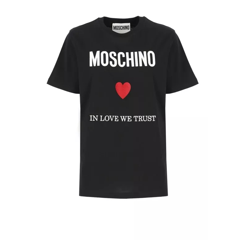 Moschino T-shirt In Love We Trust T-Shirt Black