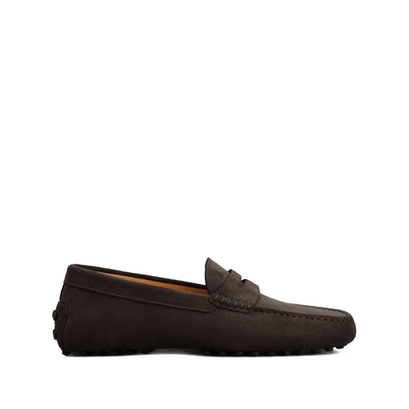 Tod's Loafer Moccasin-Inspired Calfskin Suede Loafers Brown