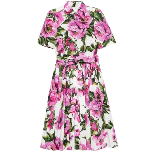 Dolce&Gabbana Robes midi Flower Print Dress Multicolor