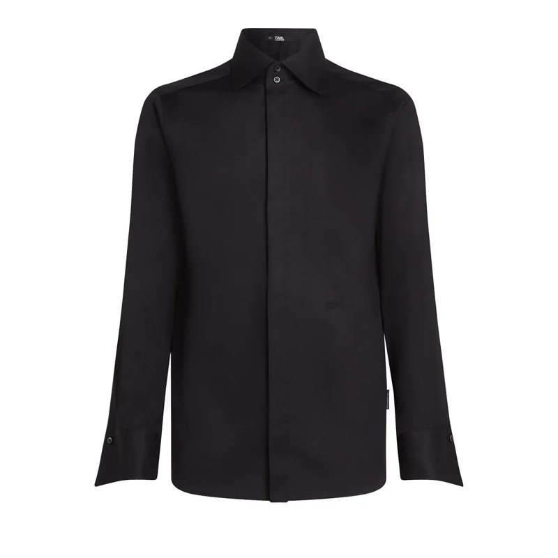 Karl Lagerfeld Hemd ESSENTIAL KARL-HEMD schwarz