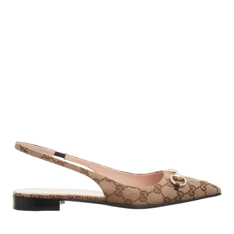 Gucci Ballerinas Erin Ballet Slingback Beige